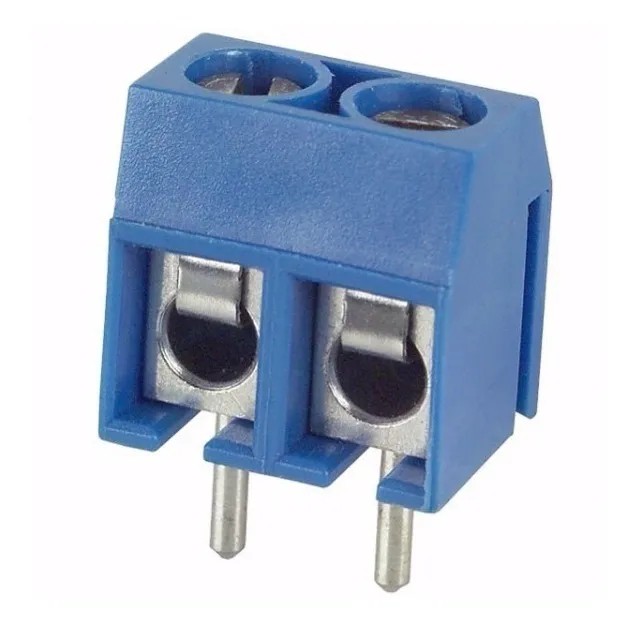 Bornera Clema Para Circuito Impreso De Dos Terminales Con Tornillo