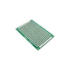 Placa Fenólica Perforada De Baquelita Cobre 2x8cm Con Recubrimiento Verde