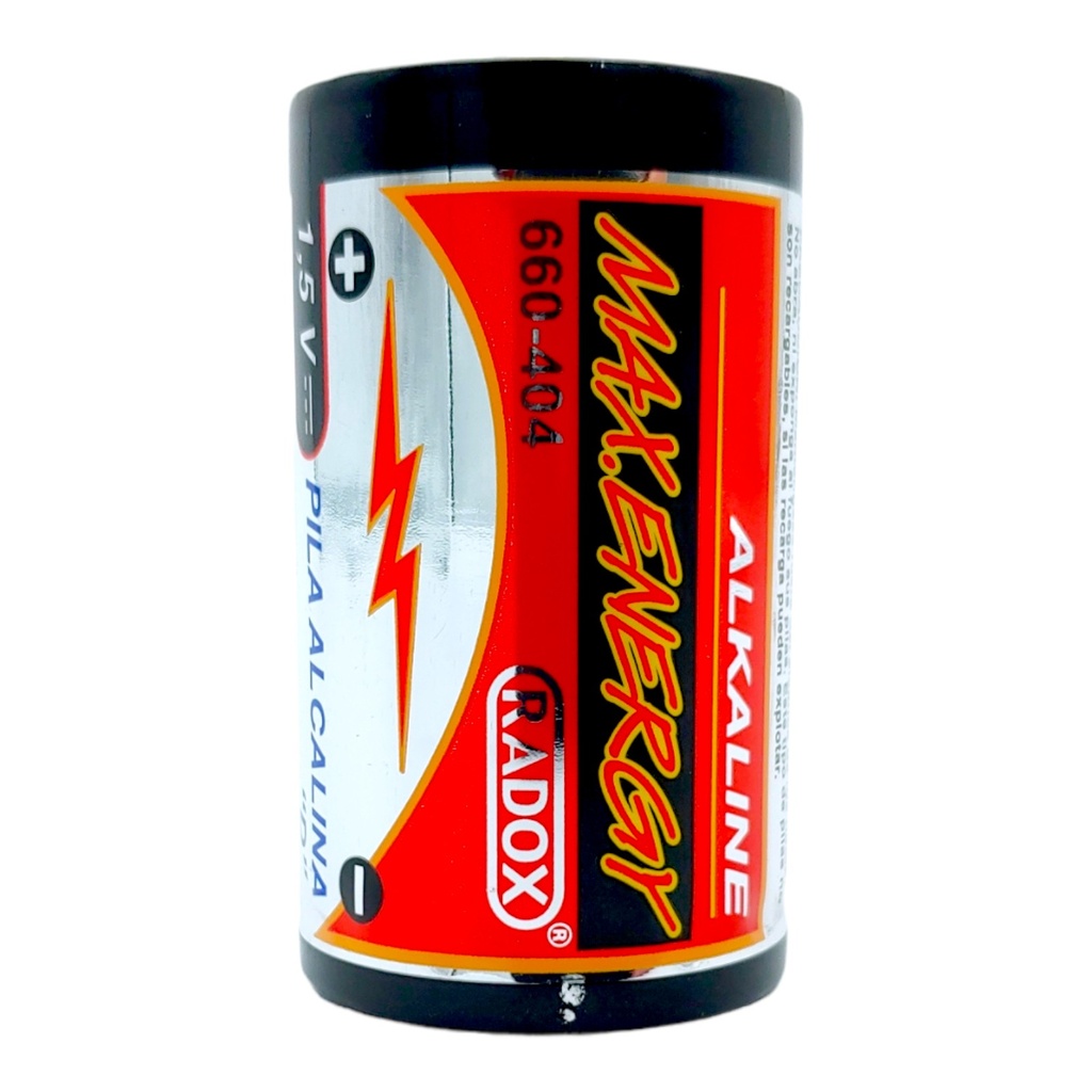 Pila Batería Radox 1.5V Tipo D Alcalina