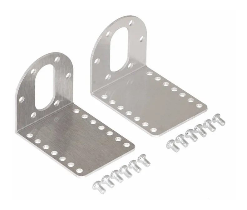 Par De Soportes Bases Sujetador Brackets Para Motor 37D Robótica Pololu