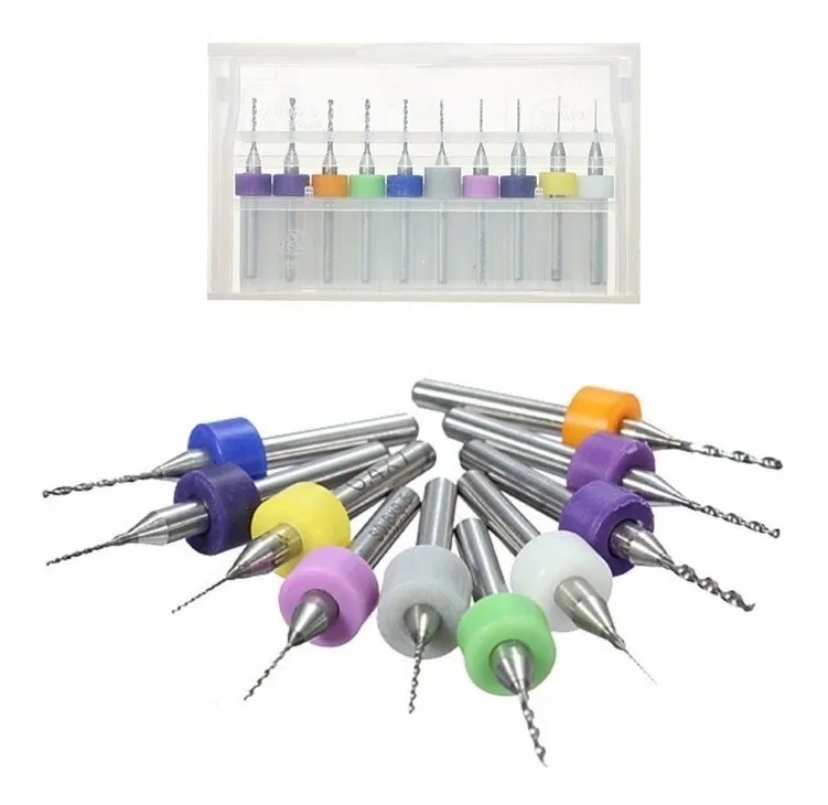 Kit Juego De Brocas De Carburo 0.3mm - 1.2mm Para PCB CNC