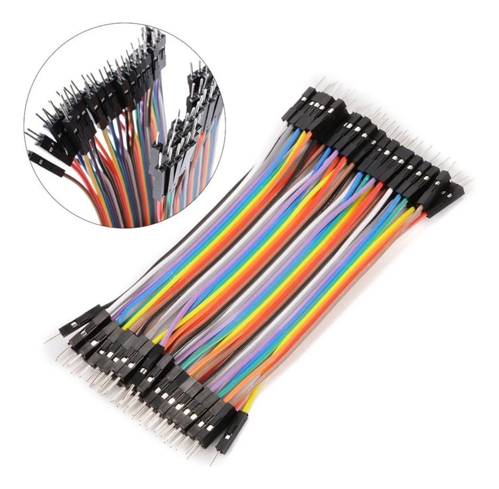 Cables Dupont Jumpers M/M 10cm Arduino Paquete De 40 Pzas