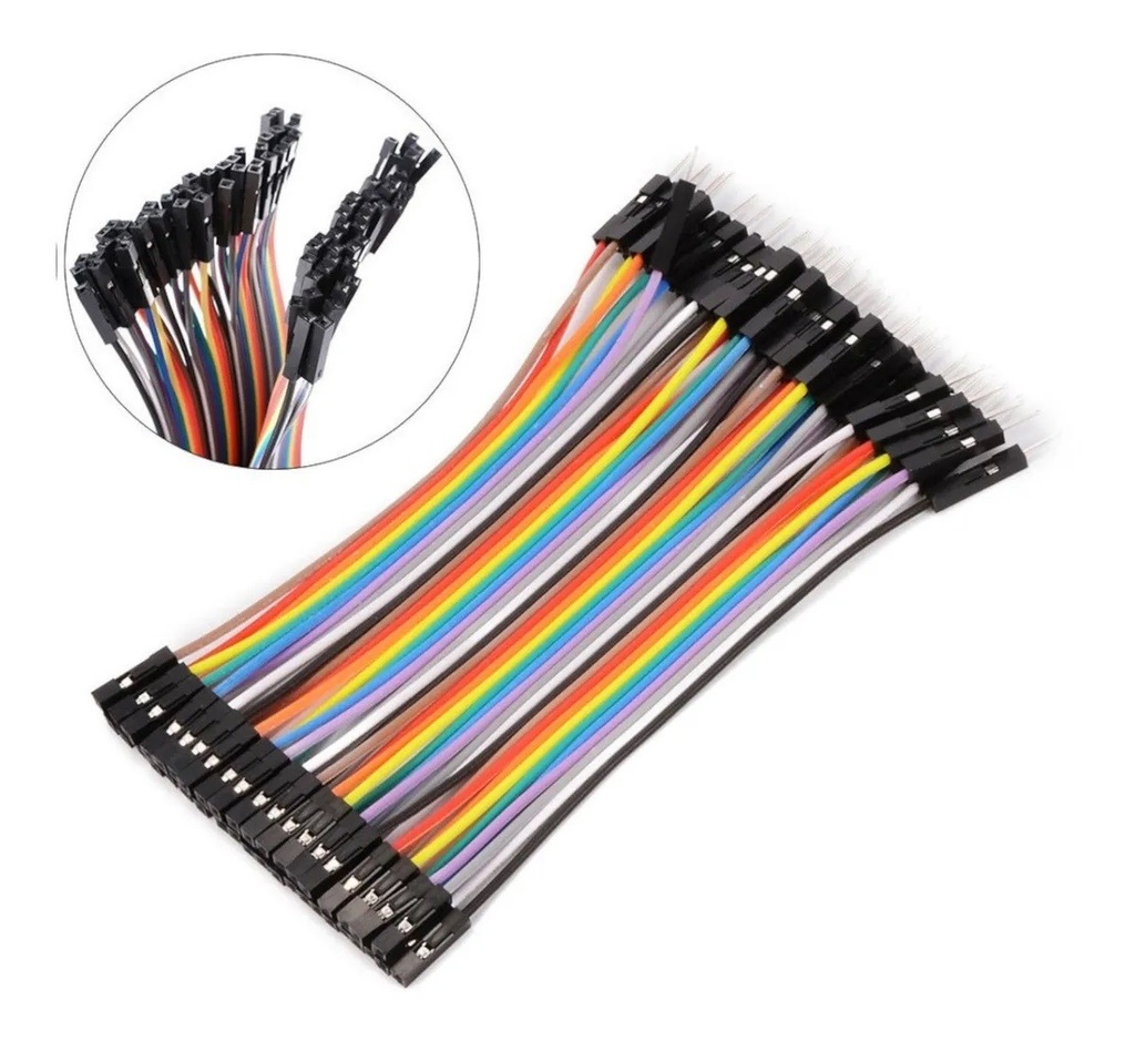 Cables Dupont Jumpers M/H 10cm Arduino Paquete De 40 Pzas