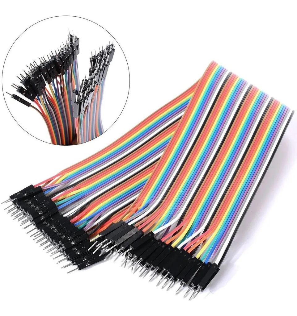 Cables Dupont Jumpers M/M 30cm Arduino Paquete De 40 Pzas