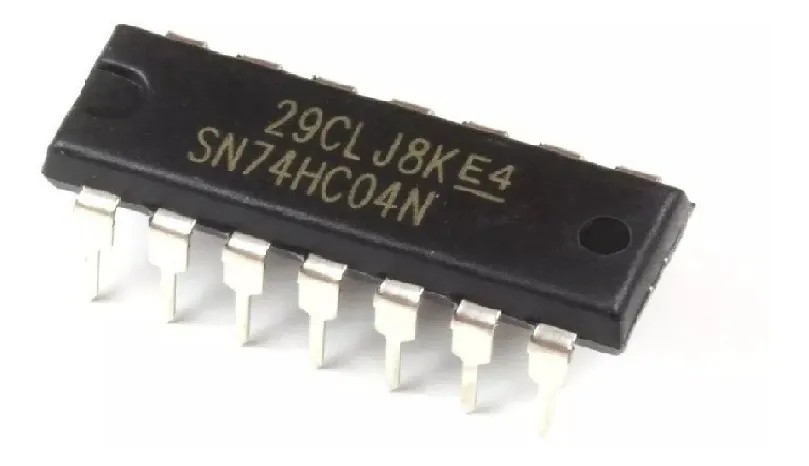 Circuito Integrado Compuertas Lógicas 6 Compuertas NOT 74HC04N 74HC04 7404