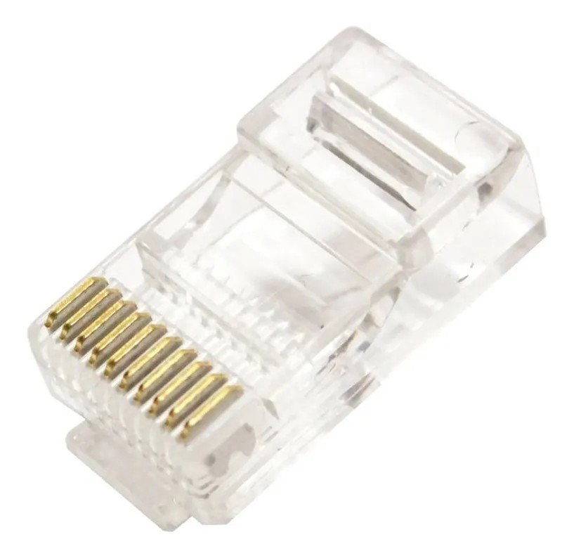 Conector Plug RJ48 UTP 10 Pines Vías Para Crimpar Cable