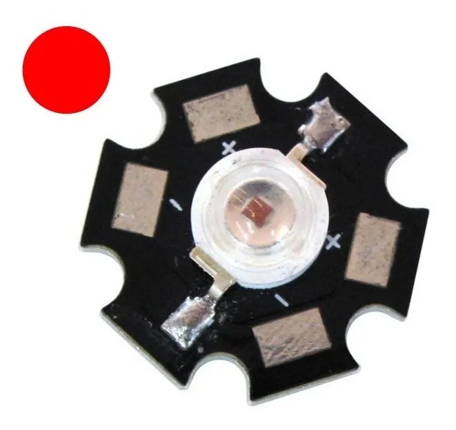 Led SMD 3W Rojo Con Disipador