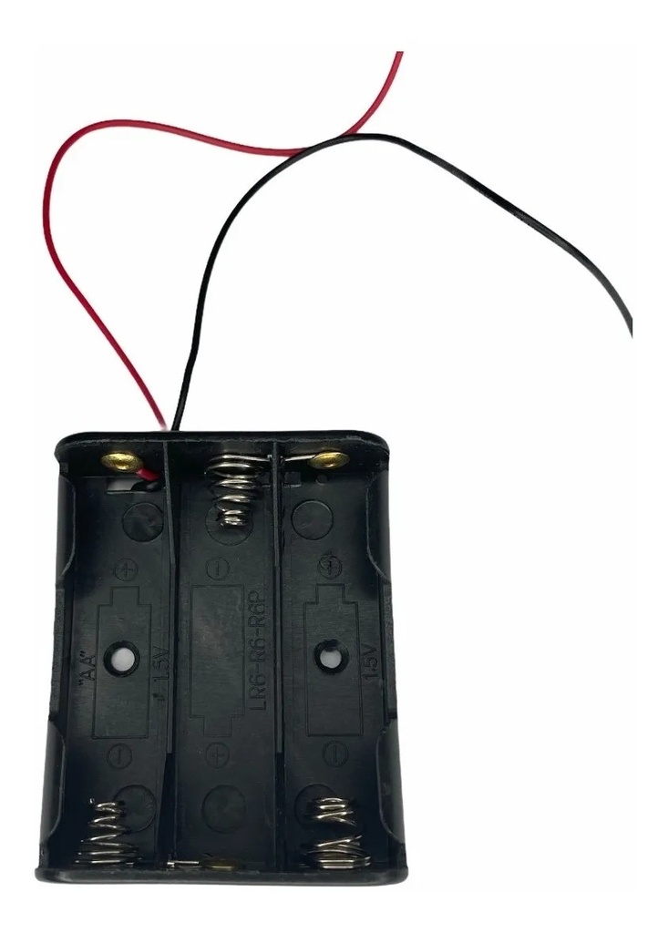 Portapila Soporte Sujetador Rígido 3 Baterías AA Sin Plug