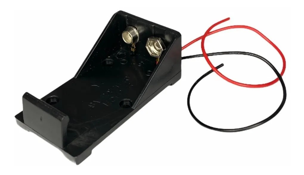 Portapila Soporte Sujetador Rígido Batería 9V Sin Plug