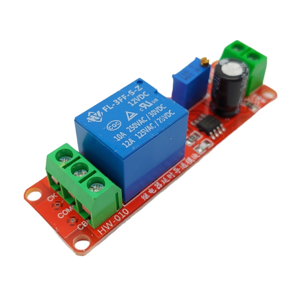 Modulo Relevador Relay 12V Con Temporizador NE555 De Retraso Retardo Delay Timer