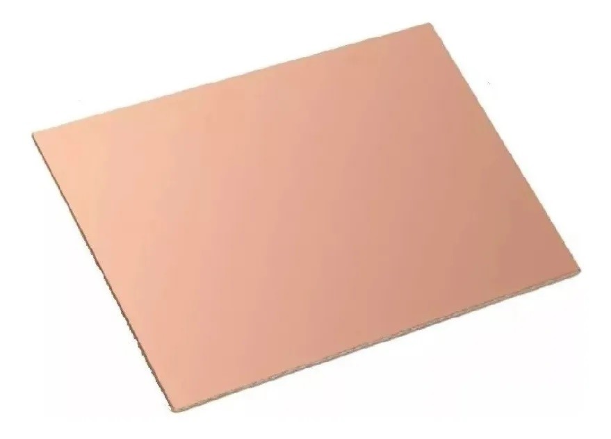 Placa Fenólica Una Cara 15x20 cm De Cobre Y Baquelita