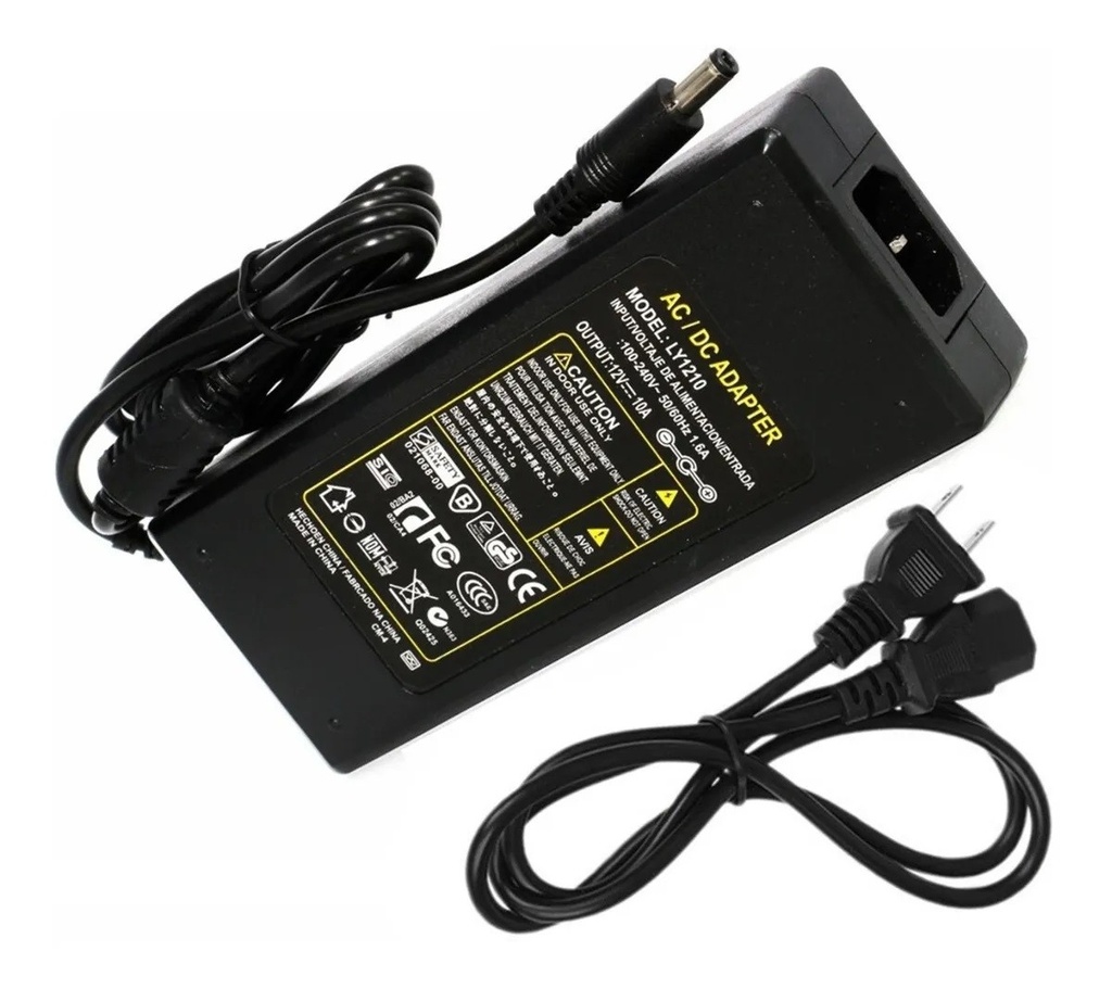 Eliminador Transformador Fuente Poder Driver 12V 10A 120W