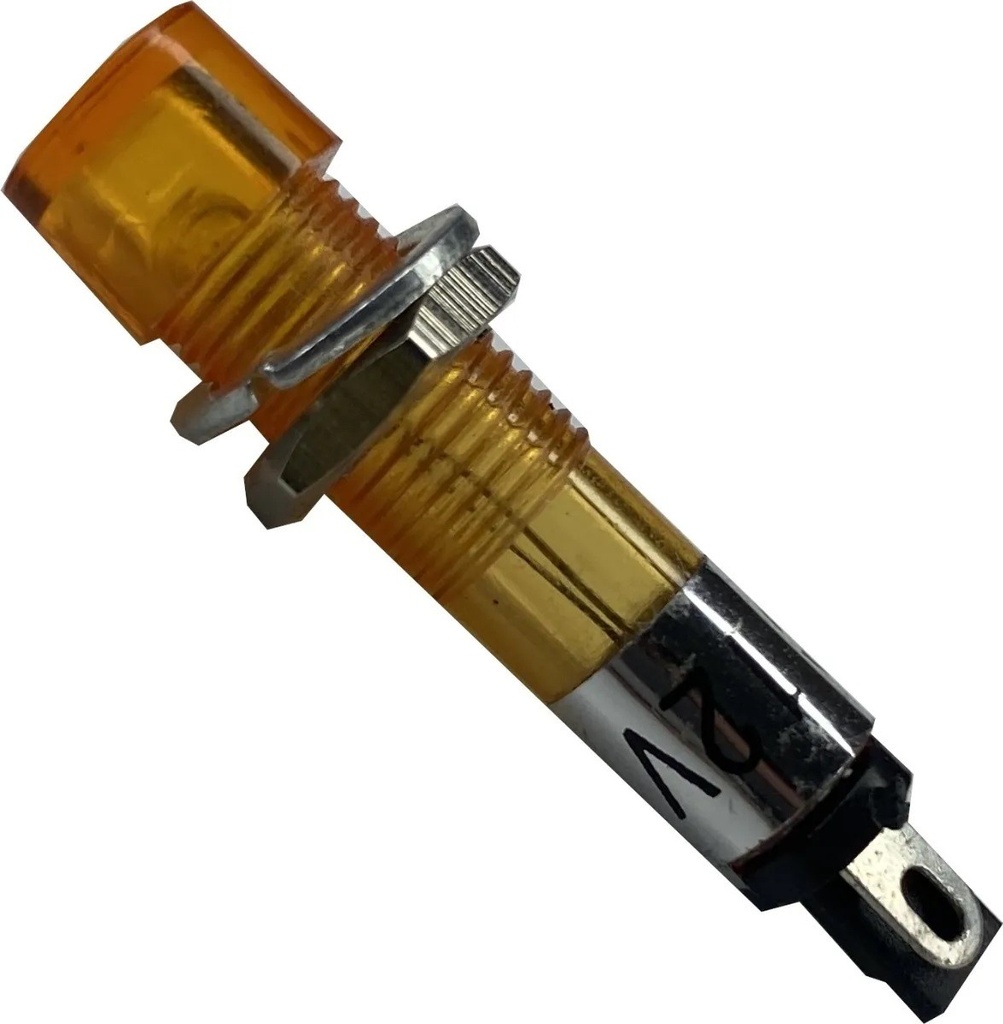 Foco Neon Plastico 12V Chico Naranja