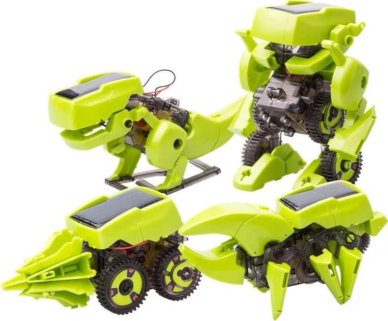 Kit Robot Dinosaurio Solar Educacional 4 en 1