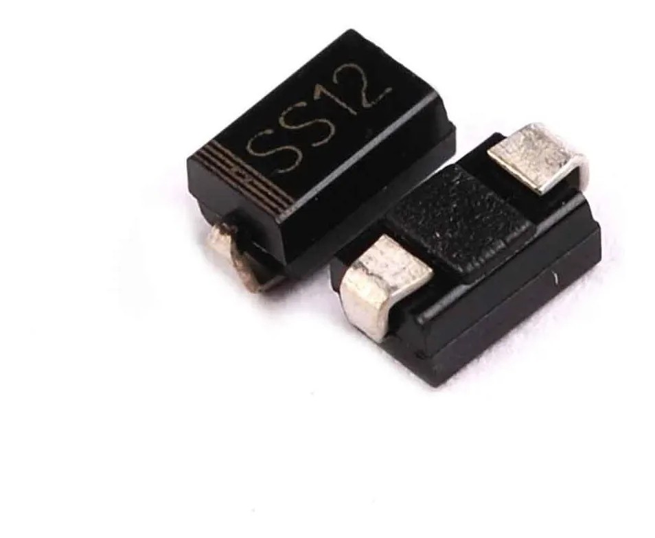 Diodo Schottky Rectificador De Barrera SS12 1N5817 SMD