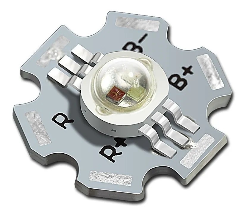 Led SMD 3W RGB Con Disipador 6 Pines Acuario Pecera