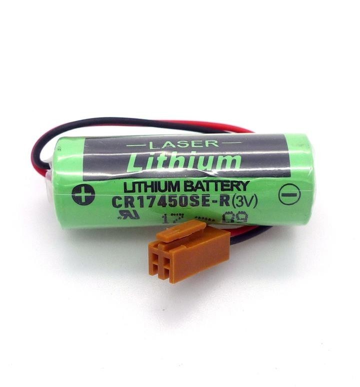 Pila Batería Sanyo 17450 CR17450SE-R 3V 2500mAh Conector Marrón Fanuc A98l-0031-0012 Plc