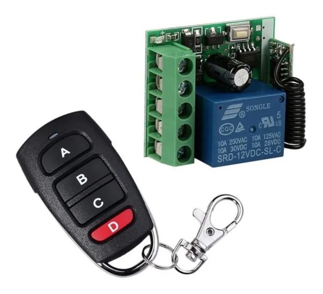 Módulo Relevador Inalámbrico Rf 433 MHz 1 Canal Control Largo Alcance