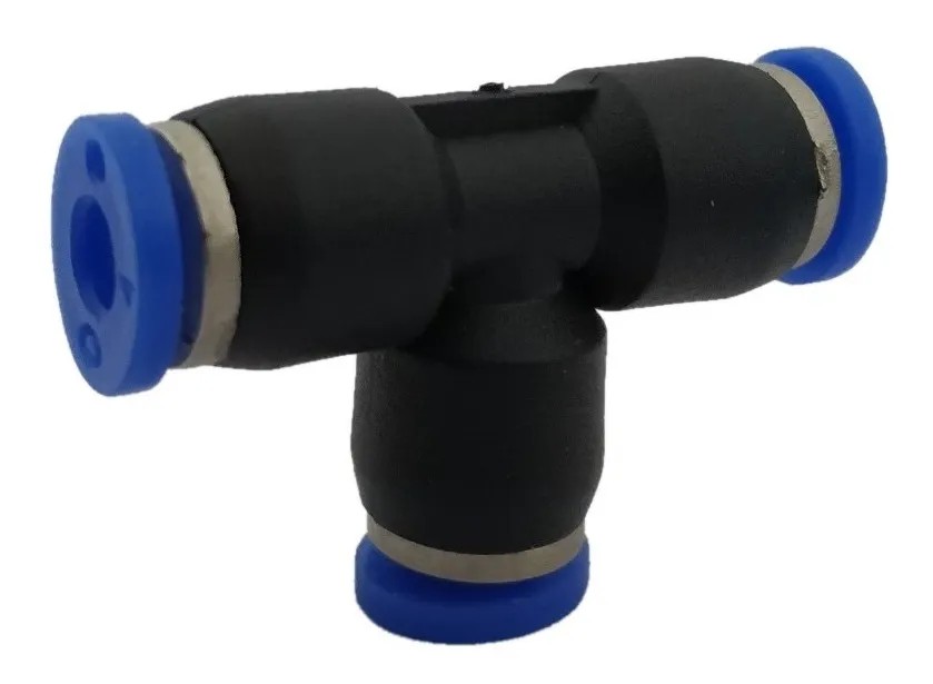 Conector Neumático En T De Conexión Rápida 4mm Modelo PE4