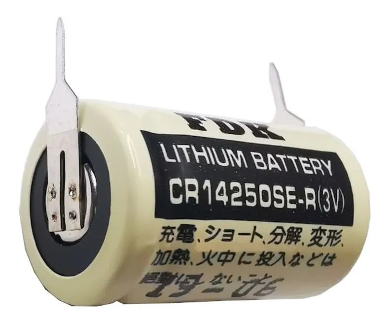 Pila Batería FDK FUJI 14250 CR14250SE-R 3V 850mAh 1/2AA Pines Metálicos