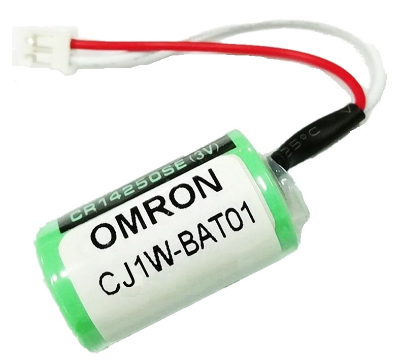 Pila Batería Omron / Sanyo CJ1W-BAT01 14250 CR14250SE 3V 850mAh Conector Blanco PLC
