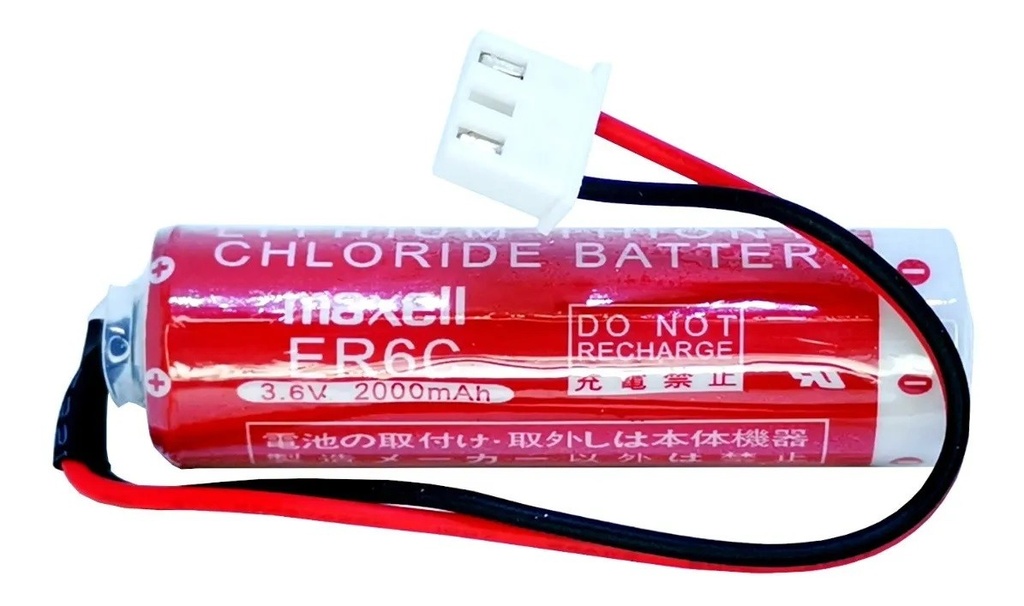 Pila Batería Maxell ER6C F2-40BL Fx 3.6V 2000mAh Conector Blanco Plc