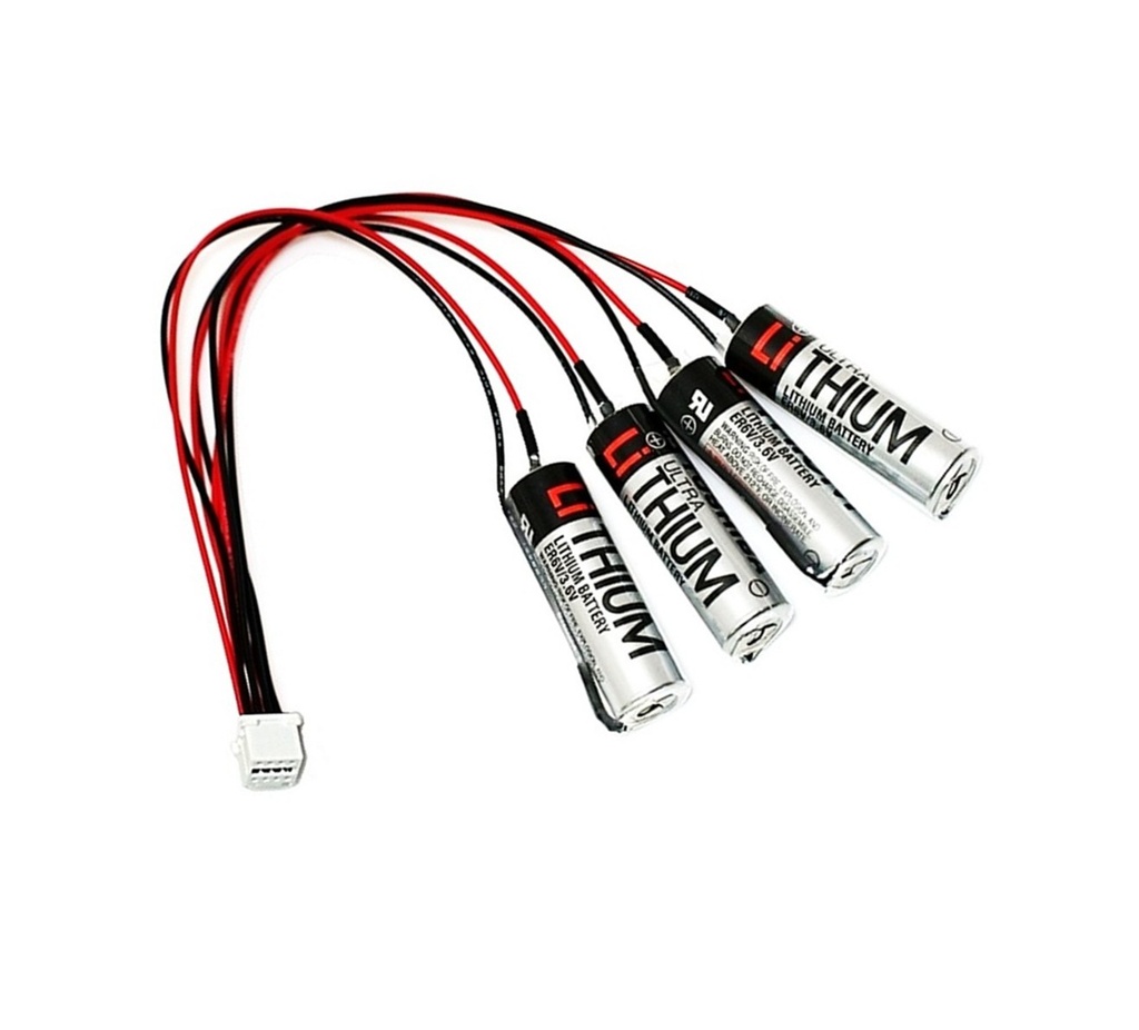 Pila Batería Toshiba Yaskawa HW0470360-A 3.6V 2000mAh Conector Blanco Grande