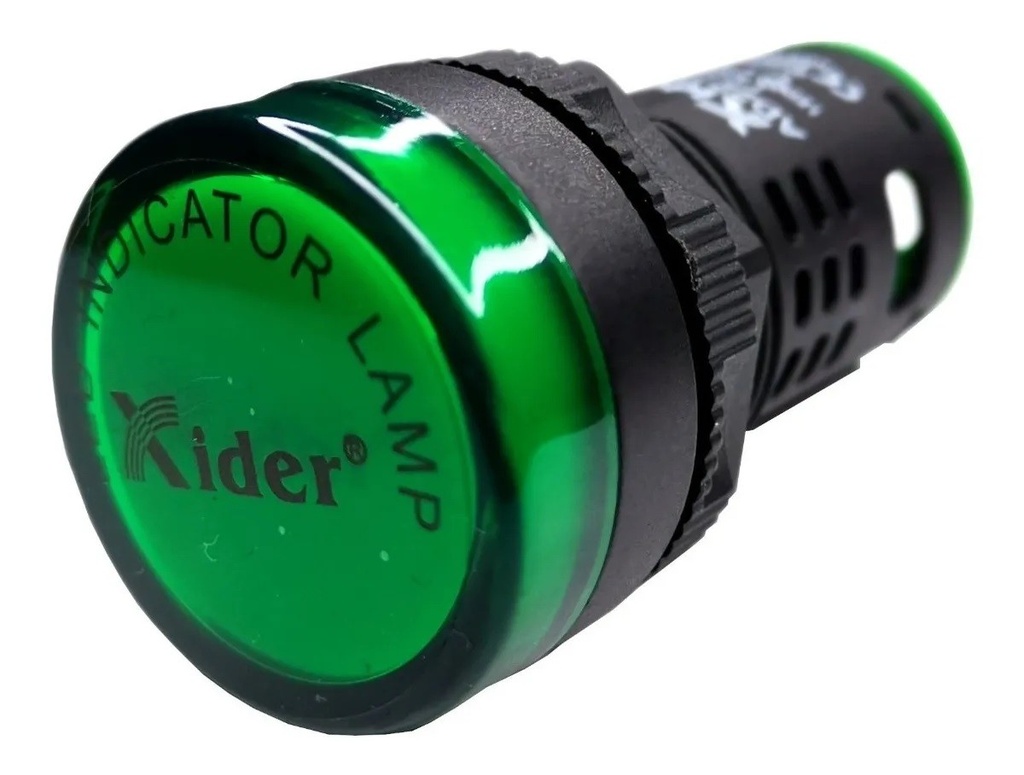 Lampara Indicadora Luz Piloto 110V AC VERDE Empotrable 22mm