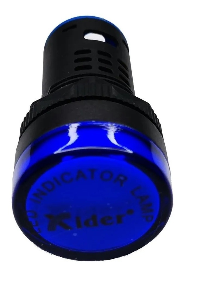 Lampara Indicadora Luz Piloto 110V AC AZUL Empotrable 22mm