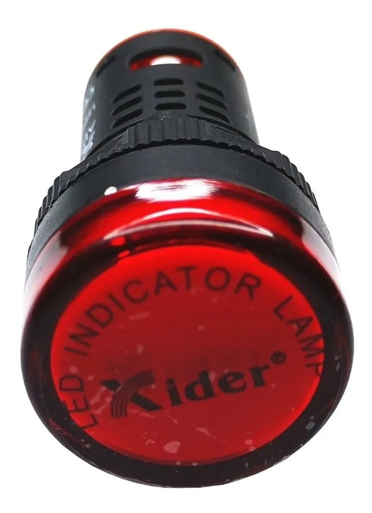 Lampara Indicadora Luz Piloto 220V AC ROJO Empotrable 22mm