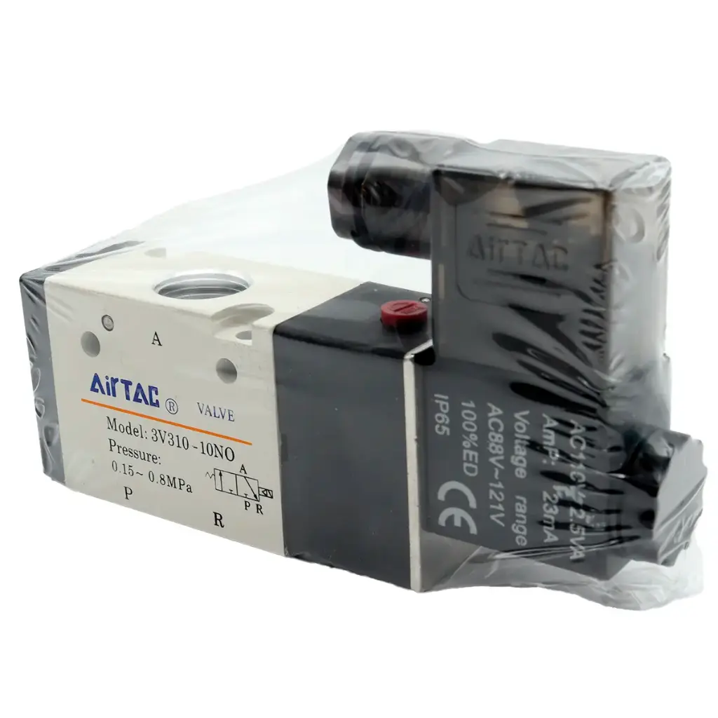 Válvula Neumática Airtac 3V310-10-NO 110V AC 3 Vías 2 Posiciones