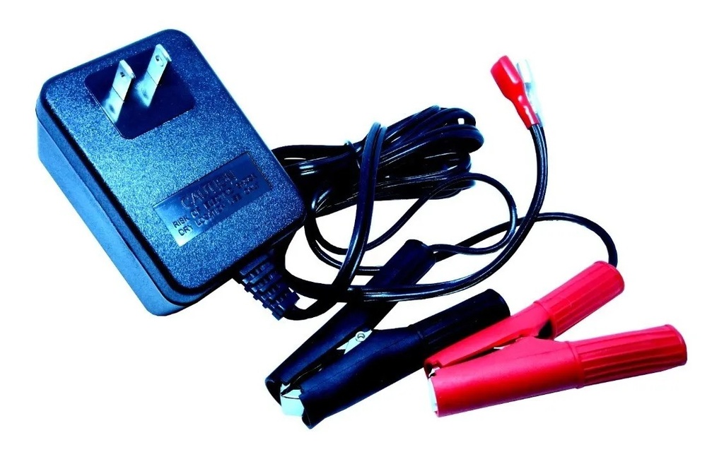 Cargador de Baterías De Acido Selladas 6-12V 1200mA 22W con caimanes 660-010