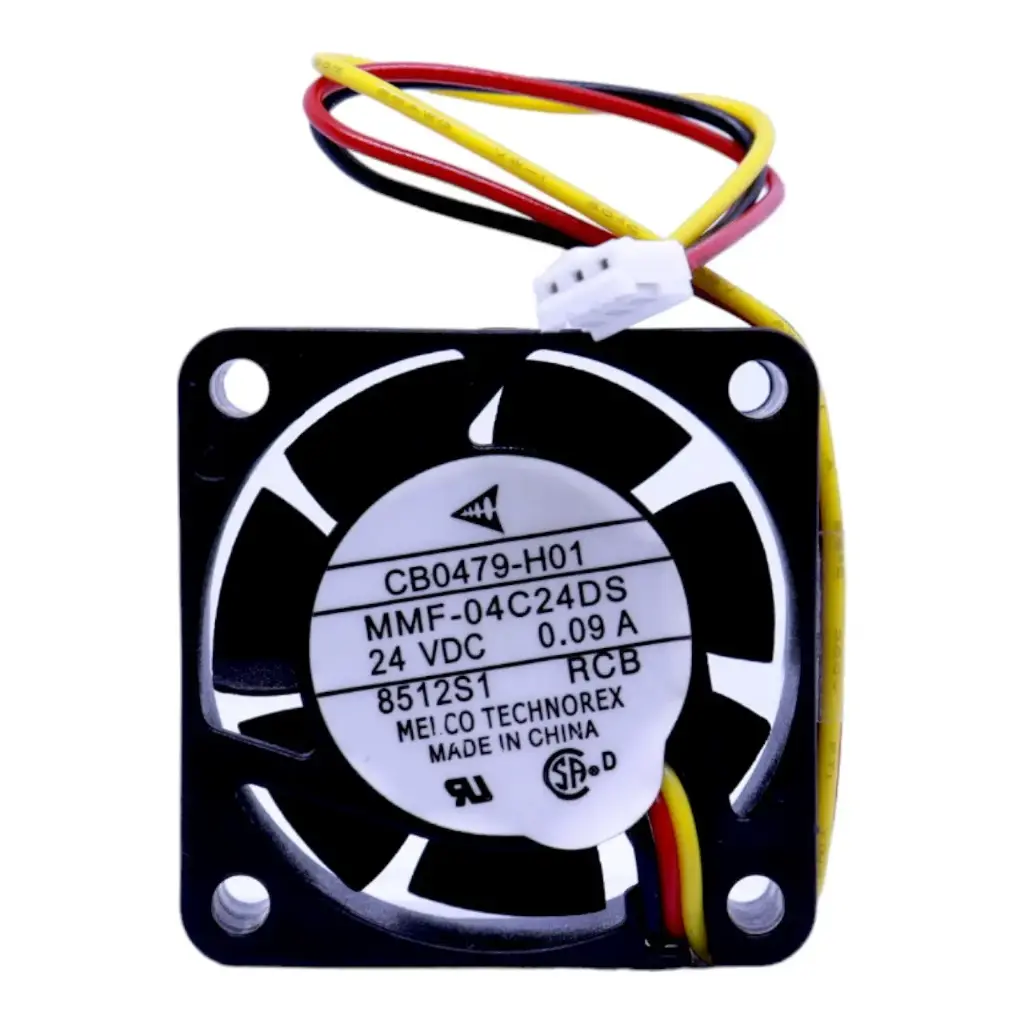 Ventilador Melco Technorex CB0479-H01 MMF-04C24DS 24V DC 0.09A 2.16W 40 mm x 40 mm x 15 mm Conector Blanco 3 Pines 3 Cables