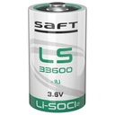 Pila Batería Saft 33600 LS33600 3.6V 17000mAh Tipo D