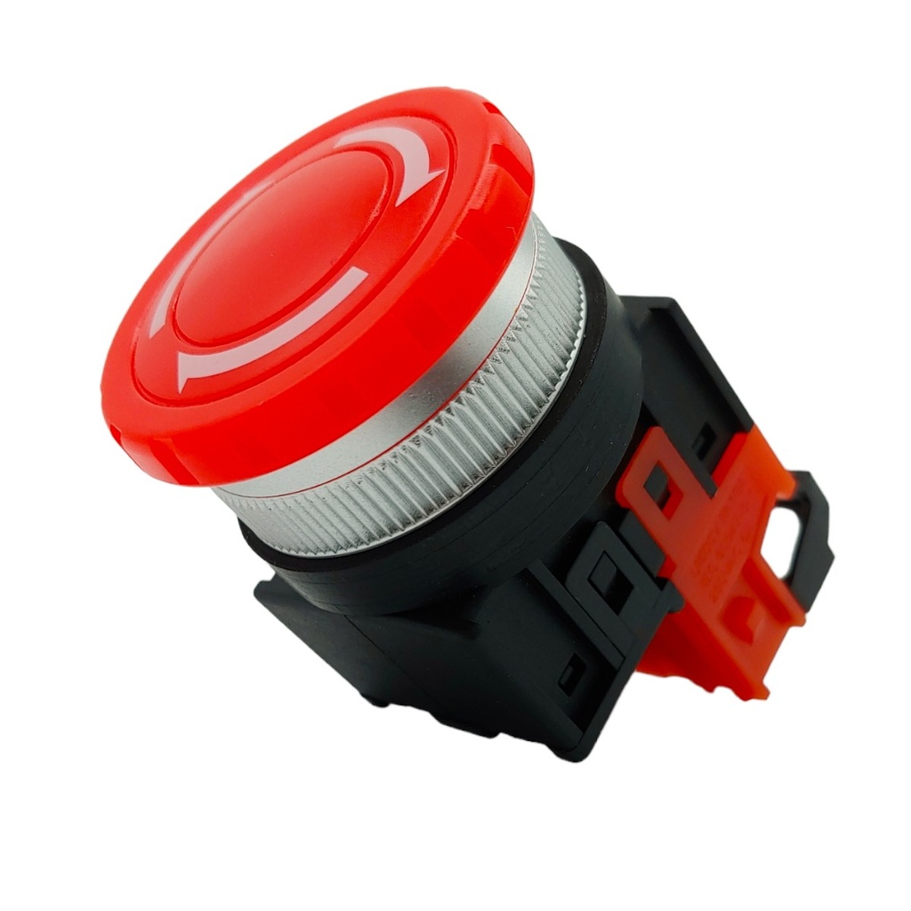 Botón Paro De Emergencia Rotatorio KOINO KPB30ER 250V 6A NC Rojo