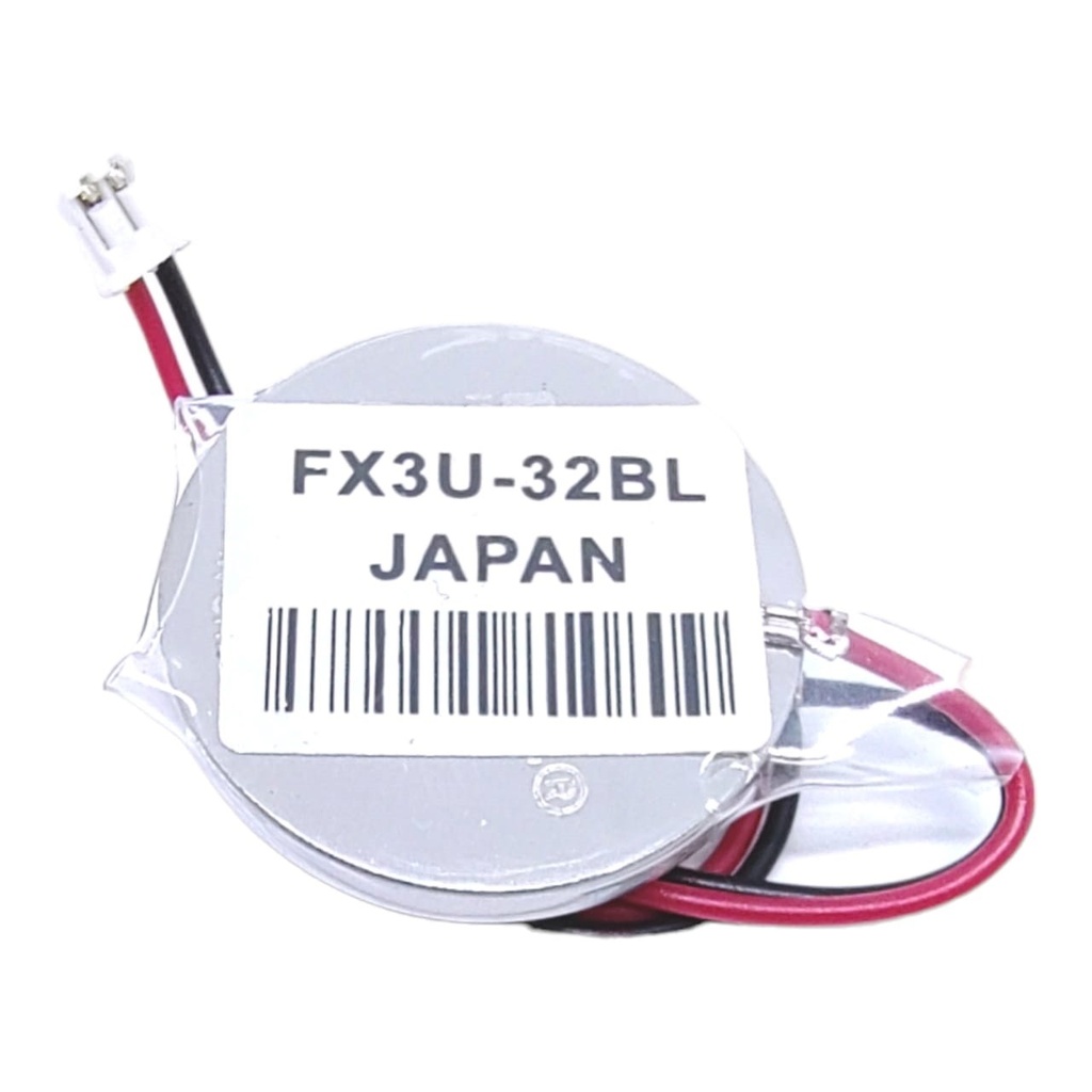 Pila Batería Litío Botón Mitsubishi Mod:FX3U-32BL 3v Conector Blanco