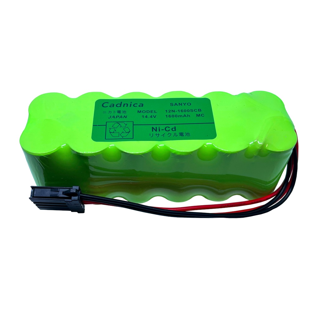 Pila Batería Recargable Sanyo Cadnica 12N-1600SCB 14.4V 1600mAh Conector Negro Para Okuma OSP-200 OSP-P200M PN: Okuma 12N-1600SCB 12N-1700SCR E5503-867-001
