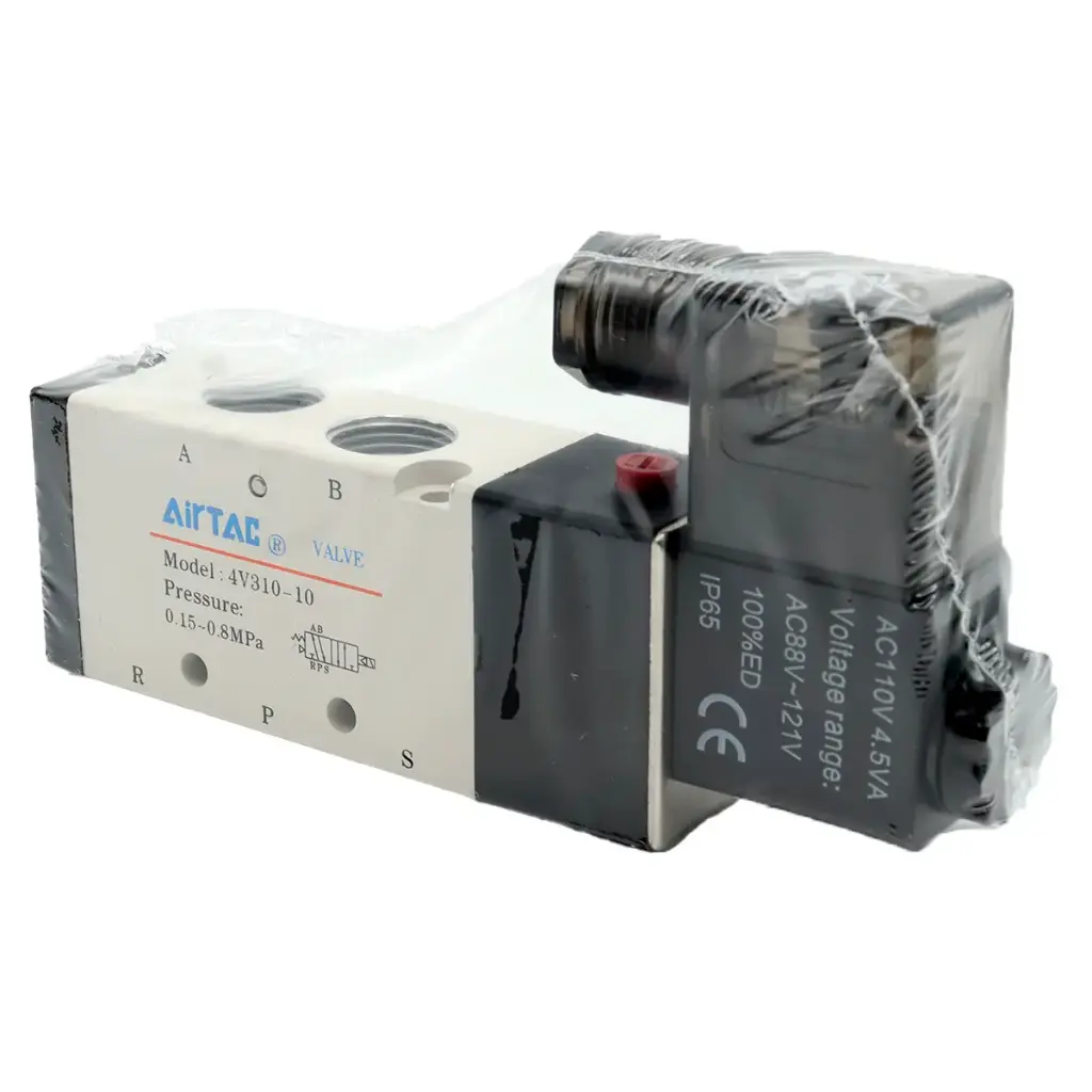 Válvula Neumática Airtac 4V310-10 110V AC 5 Vías 2 Posiciones
