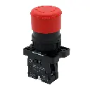 Interruptor Botón Push Button Paro de Emergencia Industrial XB2-ES442 22mm Rojo