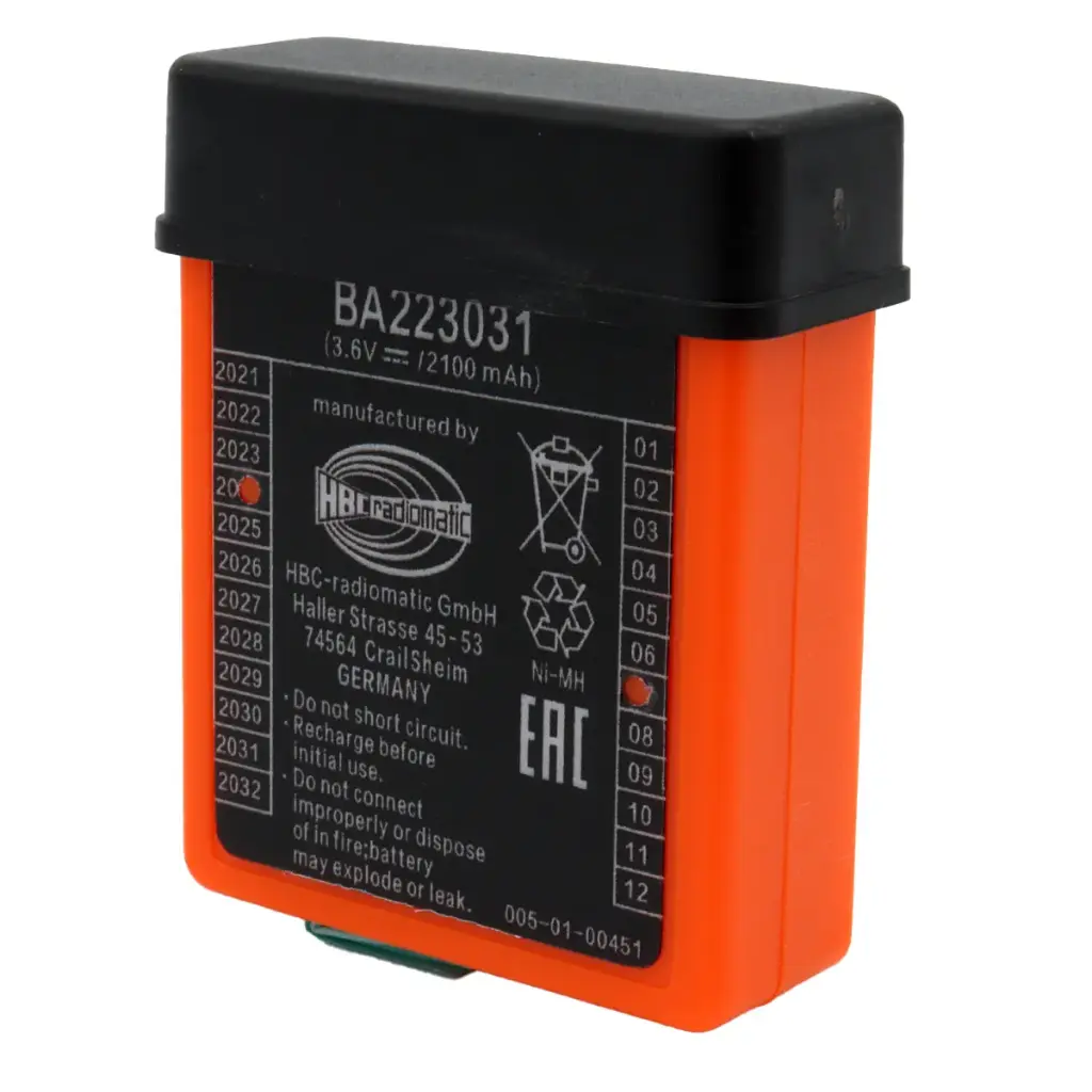 Pila Batería Recargable HBC RADIOMATIC  BA223031 3.6V 2100mAh Para 005-01-00437 NIMH FUB06N BRC058 Recargable