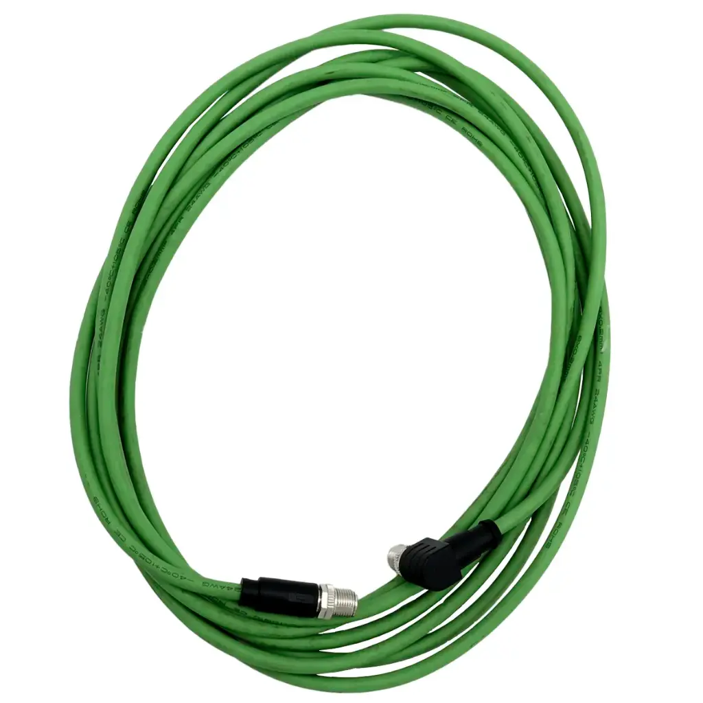 Cable M12 X-Code L 8 Pines Macho a M12 X-Code 8 Pines Macho 5M Recto Cat 6 Blindado
