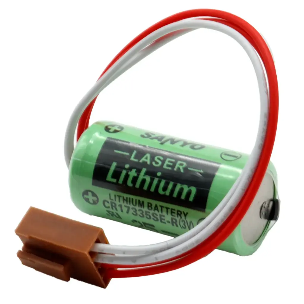 Pila Batería Sanyo 17335 CR17335SE-R  3V 1600mAh Conector Marrón 4 Pines