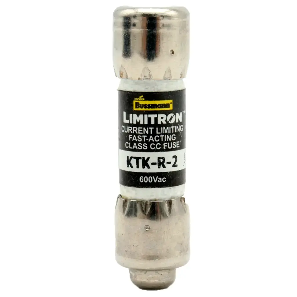 Fusible Cerámico Eaton Bussman Limitron KTK-R-2 600V AC 2A Clase CC Acción Rápida