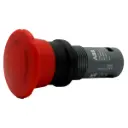 Botón Push Button ABB 1SFA619550R1041 CE4T-10R-01 Paro De Emergencia Compacto Giratorio Rojo 300V 5A 40mm