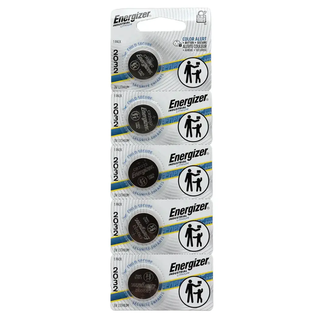 5x Pila Batería Energizer CR-2032 CR2032 3V 225mAh Litio