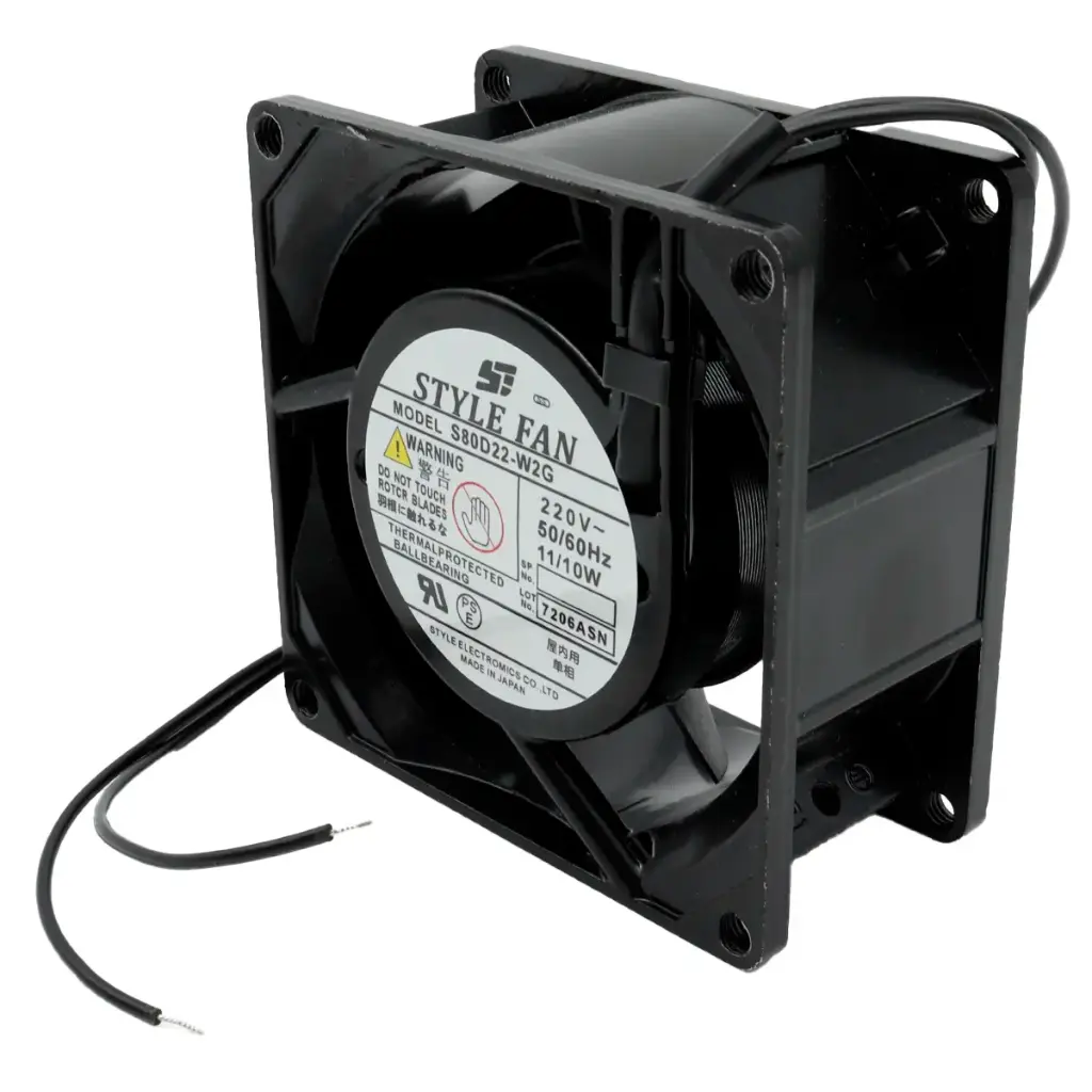Ventilador Style Fan S80D22-W2G 220V AC 0.045A 10W 80mm x 80mm x 40mm Dos Cables