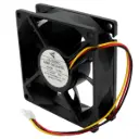 Ventilador Melco Technorex CA1530H01 MMF-08G24DS 24V DC 0.10A 2.4W 80mm x 80mm x 25mm 3 Cables Conector Blanco
