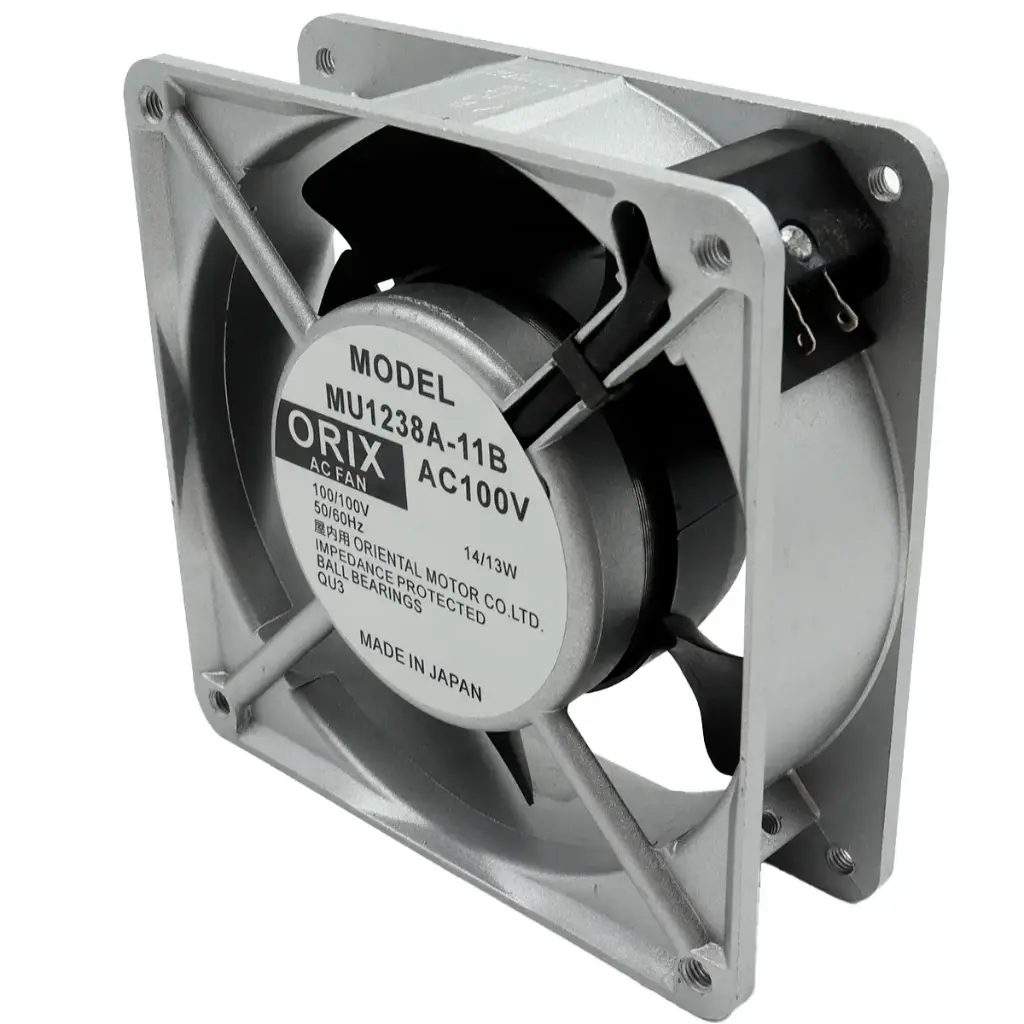 Ventilador Orix MU1238A-11B 100V AC 14/13W 120 x 120 x 39 mm 2 Pines Metálico