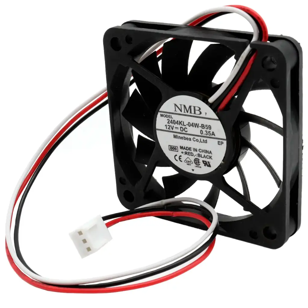Ventilador NMB 2404KL-04W-B59 B00 12V DC 0.35A 60 mm x 60 mm x 10.5 mm Conector Blanco 3 Pines