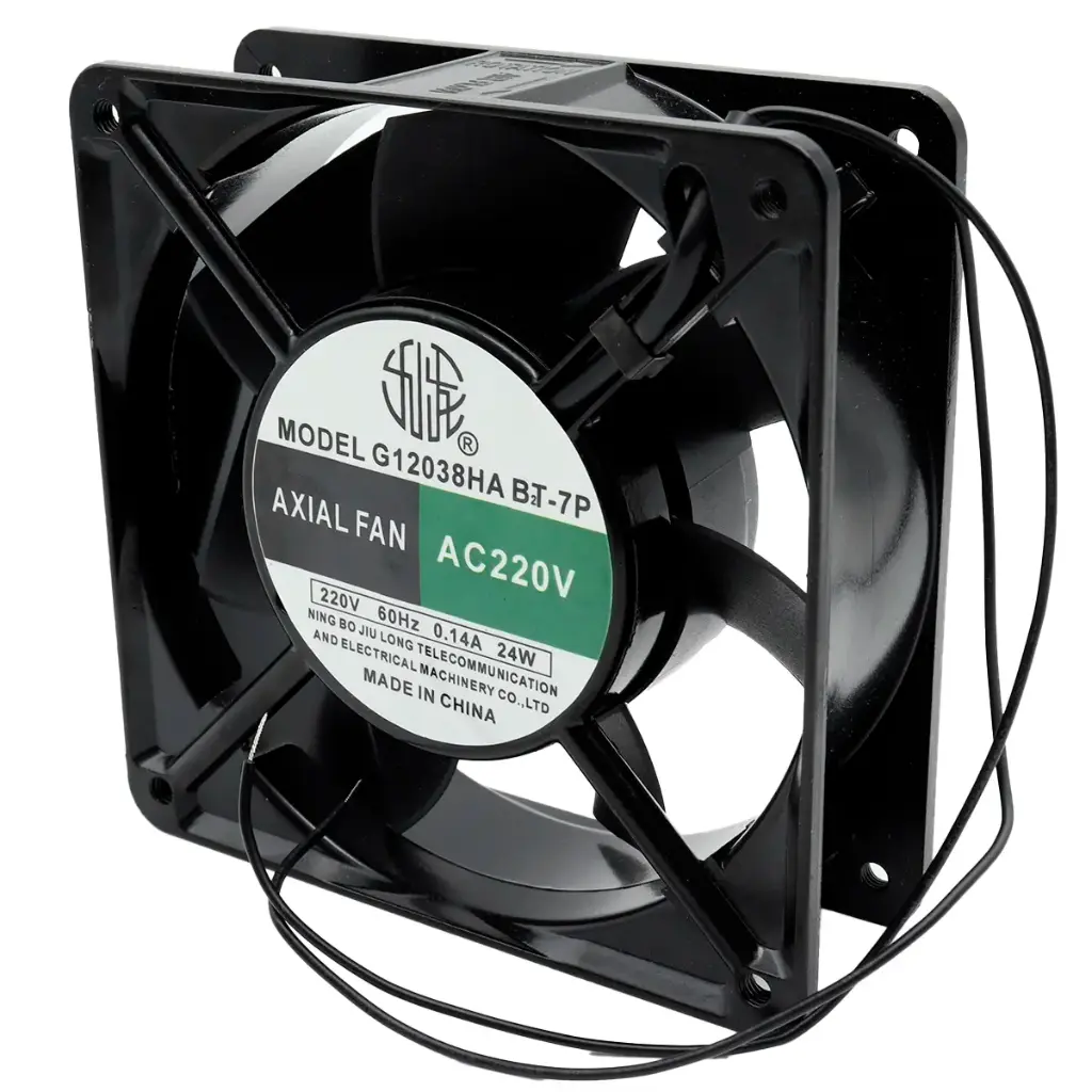 Ventilador G12038HA BT-7P 220V AC 60Hz 0.14A 24W 120 mm x 120 mm x 39 mm 2 Cables